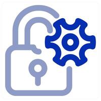 Lock Setting icon concept vector