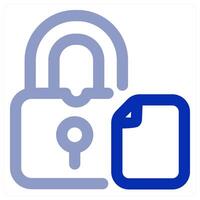 Lock File icon concept vector