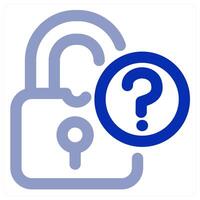 Lock Query icon concept vector