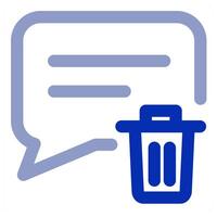 Trash Message and trash icon concept vector