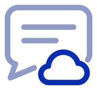 Cloud Message and cloud icon vector