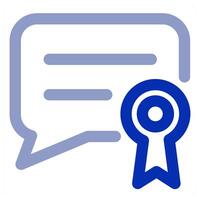 Certificate and message icon concept vector