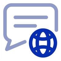 Global Message and global icon concept vector