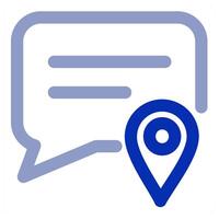 Message Location icon vector