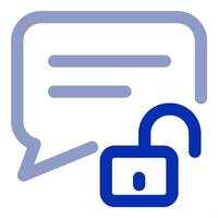 Unlock Message and unlock icon concept vector