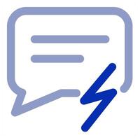 Power Message icon concept vector