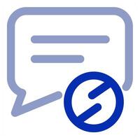 Message Prohibited icon vector