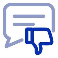Dislike Message icon vector