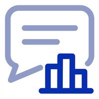Statistics Message icon vector