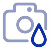 Camera and lens icon vector