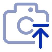 Camera Upload icon concept vector