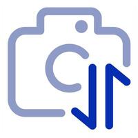 Camera Sync icon concept vector