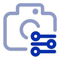 Camera and record concept icon vector