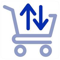 Cart Sync and refresh icon concept vector