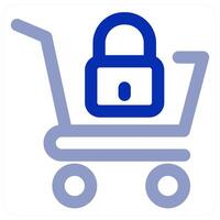 Cart Lock and lock vector