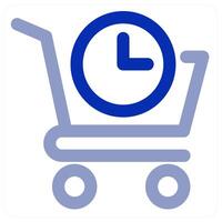 Cart Time and clock vector