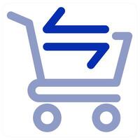 Cart Sync and refresh icon vector