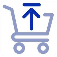 Upload Cart and shopping vector