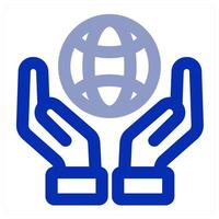 Global and earth icon vector