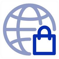 Global Shopping and ecommerce vector