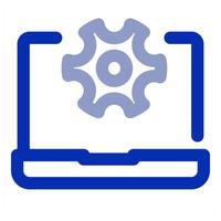 Laptop Setting and configuration vector