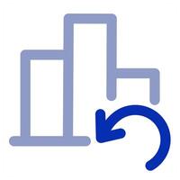 Refresh Graph and statistics icon vector