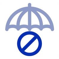 Insurance Prohibited and security vector