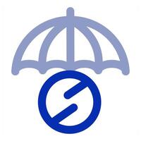 Insurance Prohibited and security icon vector