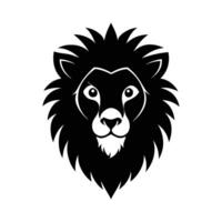 Black And White Lion Head Graphic Design For Logos And Icons vector