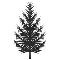 Minimalist Monochrome Silhouette Of Evergreen Tree Graphic Element Illustration Isolated vector