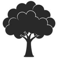 Simple Black And White Tree Illustration For Graphic Design Or Icon Use vector