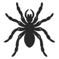 Simple Spider Silhouette Illustration With Eight Legs On A White Background vector