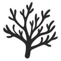 Abstract Bush Silhouette Graphic Illustration Isolated On White Background vector