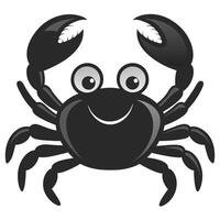 Smiling Crab Cartoon Character Illustration On A White Background Image vector