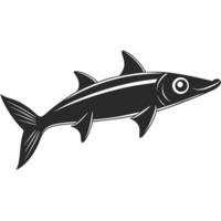 Monochrome Barracuda Illustration In Format For Creative Design Projects vector