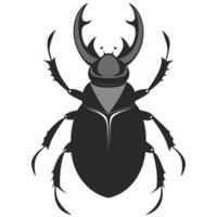 Stylized Stag Beetle Illustration With Large Mandibles And Spiked Legs Design vector