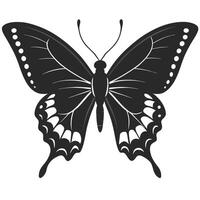 Simple Black And White Butterfly Illustration Graphic Element For Design Projects vector