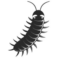 Illustration Of A Centipede Insect Creature With Segmented Body And Antennae vector