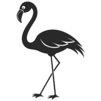 Elegant Flamingo Silhouette Illustration With Simple Stylized Design Elements vector