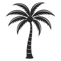 Black And White Palm Tree Graphic For Summer Design Projects vector