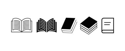 A set of books and a book on a white background vector