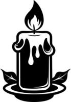 Candle with burning candle vector