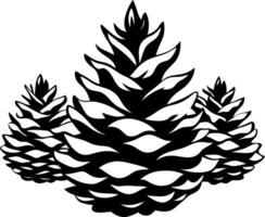Pine cones on a white background vector