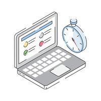 Ready to use isometric style icon of online exam vector