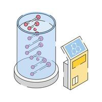 Easy to edit isometric style icon depicting biotechnology concept vector