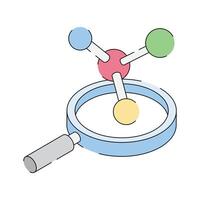 Have a look at this handy isometric icon showing molecular study vector