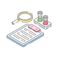 Check this modern isometric icon showing lab report vector