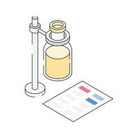Lab stand icon creatively designed in isometric outline style vector