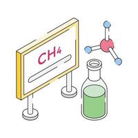 Chemistry class icon creatively designed in isometric style vector