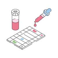 A well designed isometric icon of litmus test paper vector
